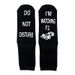 DO NOT DISTURB I'M WATCHING F1 mid tube cotton socks non slip dotted floor_viptrois.com