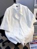 Men's Clothing Short Sleeved Shirt Style Trendy Sports Youth Handsome Shirt_viptrois.com