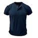 2024 Summer European And American Men's Short-sleeved Crew Neck T Foreign Trade Men's Henry Long-sleeved Cross-border Men's T-shirt_viptrois.com