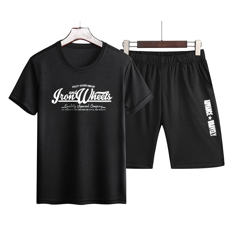 Men's Clothing Summer sports short-sleeved men's t-shirt loose summer Korean style trendy sports casual men's suit trendy brand clothes men_viptrois.com