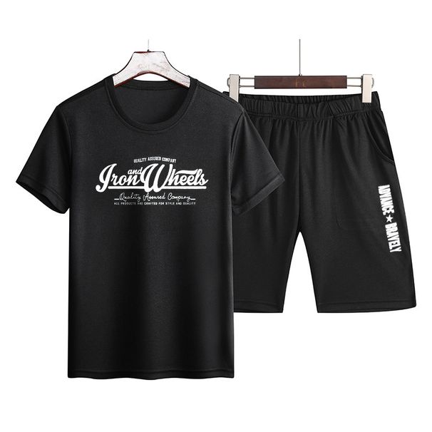 Men's Clothing Summer sports short-sleeved men's t-shirt loose summer Korean style trendy sports casual men's suit trendy brand clothes men_viptrois.com