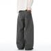 Men's Clothing Vertical Striped Denim Scimitar Pants Loose Wide Leg Floor Length Pants, European And American Trendy Brand, Versatile Drape Long Pants_viptrois.com