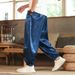 Chinese-style Men's Wear, Dragon Pattern Wide-leg Pants, Thin Casual Lantern Pants, Loose And Plus-size Fat Skinny Pants K33_viptrois.com