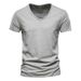 In The Summer Of 2025, Men's Casual V-neck Pure Cotton T-shirts Are Selling Well. Men's Short-sleeved Slimming V-neck T-shirts_viptrois.com