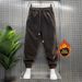 Men's Corduroy Casual Trousers Fleece Lined Thickened Jogger Pants Autumn Winter Trendy Versatile_viptrois.com