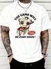 Soccer Style T Shirt With Cartoon Football Character Play Fair Relax Design Cotton Blend Casual Wear For Men And Sports Fans Size M L XL XXL Single Pi_viptrois.com
