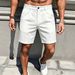 Men's Summer Solid Color Casual Shorts Quick Drying Slim Fit Business Five Point Pants_viptrois.com