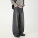Men's Clothing Men's Autumn Retro Washed Vertical Striped Jeans, Loose Long Pants, American Casual Straight Pants_viptrois.com