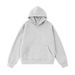 Pure RDT Men's Fashion|Gray Cleanfit American Style Hooded Sweatshirt 550G Basic Solid Color Short Hoodie For Men_viptrois.com