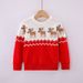 Boys & Girls Christmas Knit Sweater Long Sleeve Pullover Kids Winter Warm Top With Cartoon Print (100-160cm)_viptrois.com