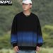 Sweater 2025 New Autumn Teenagers Without Hats Gradual Change Junior High School High School Students Pullover Loose Trend Handsome Long Sleeves_viptrois.com