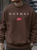 Autumn And Winter Men's Long Sleeved Round Neck Black Top Loose Casual Hoodie Hooded Hoodie_viptrois.com