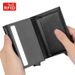 Passport Covers & Wallets RFID Men's Card Holder Card Holder Zipper Simple Brake Aluminum Alloy Pop Up Carbon Fiber Wallet Anti Theft Brush_viptrois.com