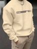 Men's Loose Casual Fashionable Classic Futune Pattern Printed Round Neck Long Sleeved Sportswear For Autumn And Winter_viptrois.com