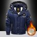 Men's Clothing Winter Fleece-Lined Hooded Jacket - Thickened Warm Coat With Windproof Design, Casual Oversized Parka For Cold Weather_viptrois.com