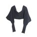 Unisex Scarf cape Solid color acrylic wool knitted scarf with sleeves_viptrois.com