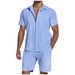 Men's Clothing Suit Short Sleeve Lapel Shirt Men_viptrois.com
