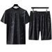 Men's Clothing Summer youth sports suit ice silk quick drying shorts short sleeved sportswear suit summer men's running quick drying breathable_viptrois.com