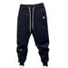 Men's Casual Jogger Pants With Large Pockets - Elastic Cuff Comfortable Polyester Trousers For Streetwear & Lounge_viptrois.com