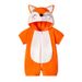 Summer New Style Baby Cute Short Sleeved Hooded Baby Romper Little Fox Shape One Piece Romper Crawling Clothes_viptrois.com