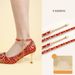 Shoe Accessories on the new pearl diamond shoelaces high heels sandals without heel fall off the heel straps free installation adjustable_viptrois.com