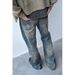 Men's Clothing American Retro Flared Jeans New Autumn Style High Waist Elastic Slim Fit Floor-length Pants_viptrois.com