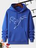 Men's Autumn And Winter Casual Fashionable Loose Hoodie Dog Print Warm Long Sleeved Pullover Sweater_viptrois.com