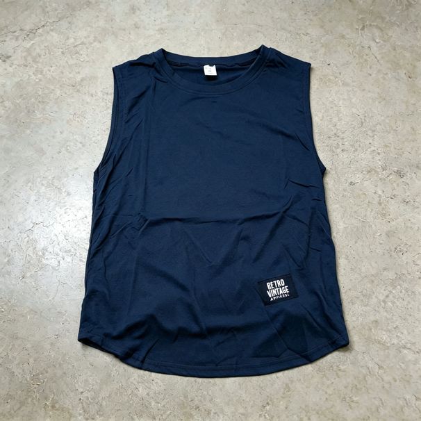 Men's Clothing Retro Sleeveless T Shirt Men's Waistcoat Loose Versatile Solid Color Casual Men Ins Trendy Solid Color Vest Outer Wear_viptrois.com