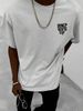Fashion Street Graffiti Back Large Letter Printing Heavy Hip Hop Silhouette Men's T-Shirt_viptrois.com