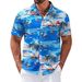 Men's 3D Digital Print Short Sleeve Shirt Hawaiian Style Creative Top for European And American Independent Websites Cross Border Foreign Trade_viptrois.com