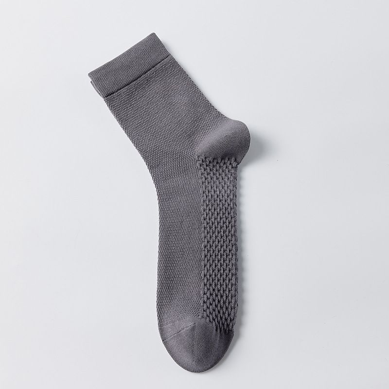 Men's Socks Antibacterial, Deodorizing And Sweat Absorbing Mid Tube Socks For Summer Business Casual Sports Cotton Socks For Spring And Autumn_viptrois.com
