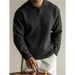 Pure Mixed Color Italian Style Lapel Half-Zip Knit For Men 2025 Autumn Winter Loose Lazy Polo Yarn Sweater_viptrois.com