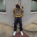 New 2025 American Street Style Men's Hoodie Hip Hop Striped Print Loose Casual Long Sleeve Sweatshirt_viptrois.com