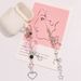 New Sweet Asian Style Bow Keychain Pendant Creative Mobile Phone Short Chain Love Five Pointed Star Accessories Bag Decoration_viptrois.com