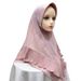 Women's Hijab best selling double layer pleated headscarf solid color chiffon women's headscarf pullover headscarf_viptrois.com