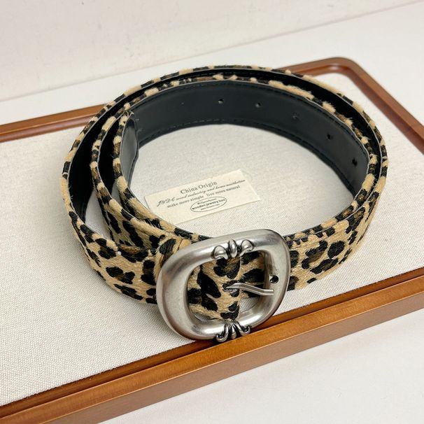 Punk Style Leopard Print Belt Women's Retro Niche Design Feeling Belt Trendy Cool American Spice Girl Versatile Accessories Trend_viptrois.com