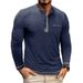 Men's Long Sleeve Button Pocket Shirt – Relaxed Fit Casual Top, Plus Size Friendly, Warm & Stylish Base Layer_viptrois.com