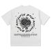 Retro flower digital printing American versatile short-sleeved T-shirt vintage heavy cotton loose trendy tops for men and women_viptrois.com