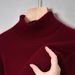 Foldable High Neck Long Sleeved Warm Sweater, Autumn And Winter Solid Color Knitted Sweater, Youth Pullover_viptrois.com