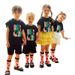 Children's Boy And Girl SuitsSummer New Bebebe Korean Version Children's Casual English Short Sleeved Shorts Suit_viptrois.com