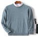 Men's Oversized Crewneck Sweater – Soft Knit Pullover For Spring & Winter (Navy/Black/Dark Grey/Apricot, Sizes M-3XL_viptrois.com