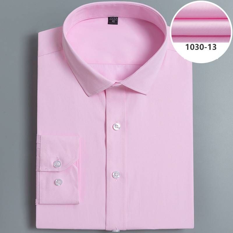 Men's Professional Long Sleeve Dress Shirt - Wrinkle-Resistant, Breathable & Versatile For Business & Interviews_viptrois.com
