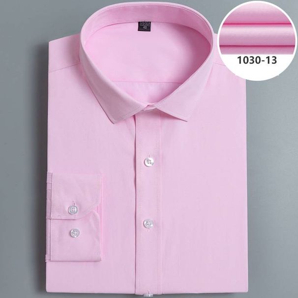 Men's Professional Long Sleeve Dress Shirt - Wrinkle-Resistant, Breathable & Versatile For Business & Interviews_viptrois.com
