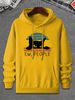 Men's Autumn And Winter Casual Fashionable Loose Hoodie With Black Cat Print Warm Long Sleeved Pullover Sweater_viptrois.com