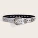 Women's Vintage Star Belt - Gothic Punk Waist Chain For Skirts & Pants | Y2K Retro Aesthetic With Rhinestone Decor (Black Unisex Strap)_viptrois.com