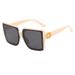 New Large-frame Retro And Thin High-end Sunglasses Korean Version Fashion Square Sunscreen Personalized Sunglasses Wholesale_viptrois.com