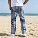 Men's Straight Leg Jeans Multi Pocket Design American Casual Versatile Trousers for All Seasons_viptrois.com