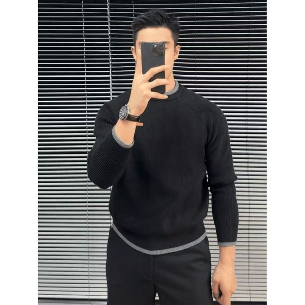 Sweater For Autumn And Winter, Loose Fitting, Inner Layer, Knitted Sweater, Youth Thread Jacket, Versatile_viptrois.com