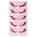 Beauty Health 5 Pairs Of Oblique Flying Fox False Eyelashes Natural Thick Curling Eyelashes Simulated Cat Eye Eyelashes_viptrois.com