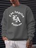 Men's Loose Casual Fashion Los Angeles Letter Pattern Printed Round Neck Long Sleeved Pullover Hoodie For Autumn And Winter_viptrois.com